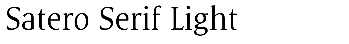Satero Serif Light
